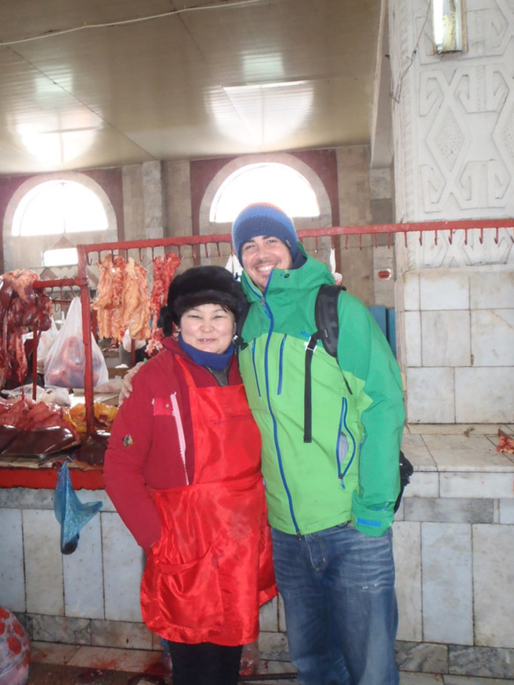 The butcher's wife at the market in Bishkek was very charming...
