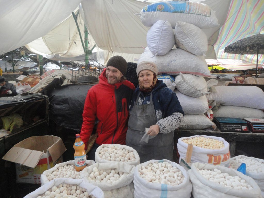 Lots of goodies at the market in Bishkek