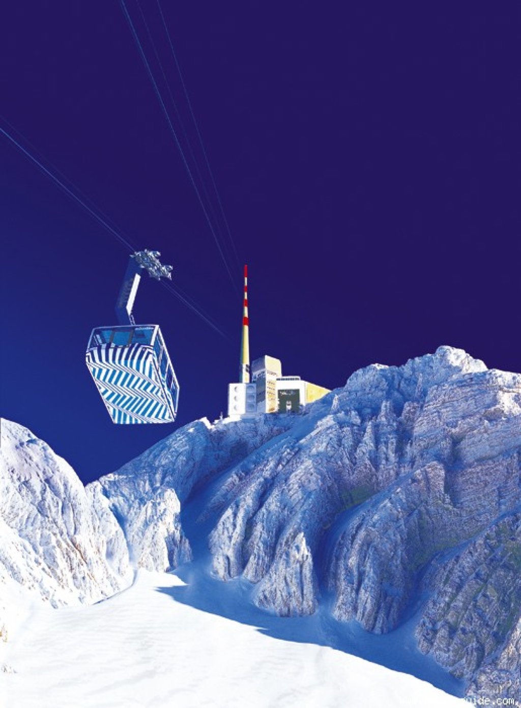 The 2502 m high Säntis summit is easily reached by taking the Säntis cable car from Schwägalp.