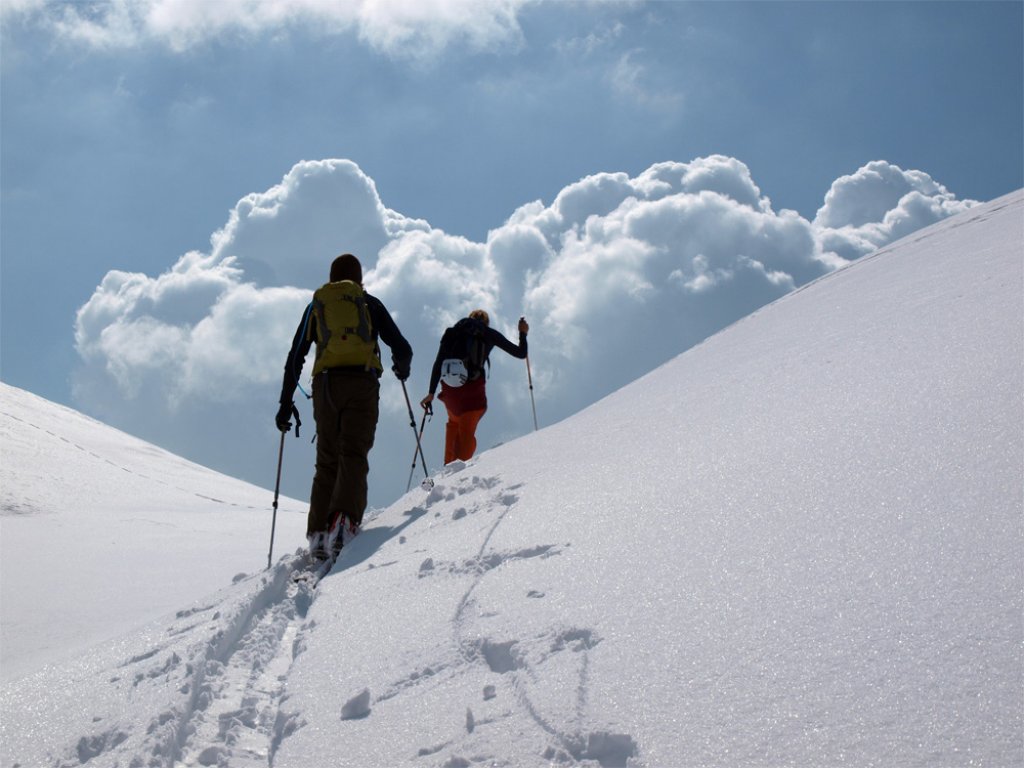 Convective clouds during a ski tour in Tyrol last Saturday.