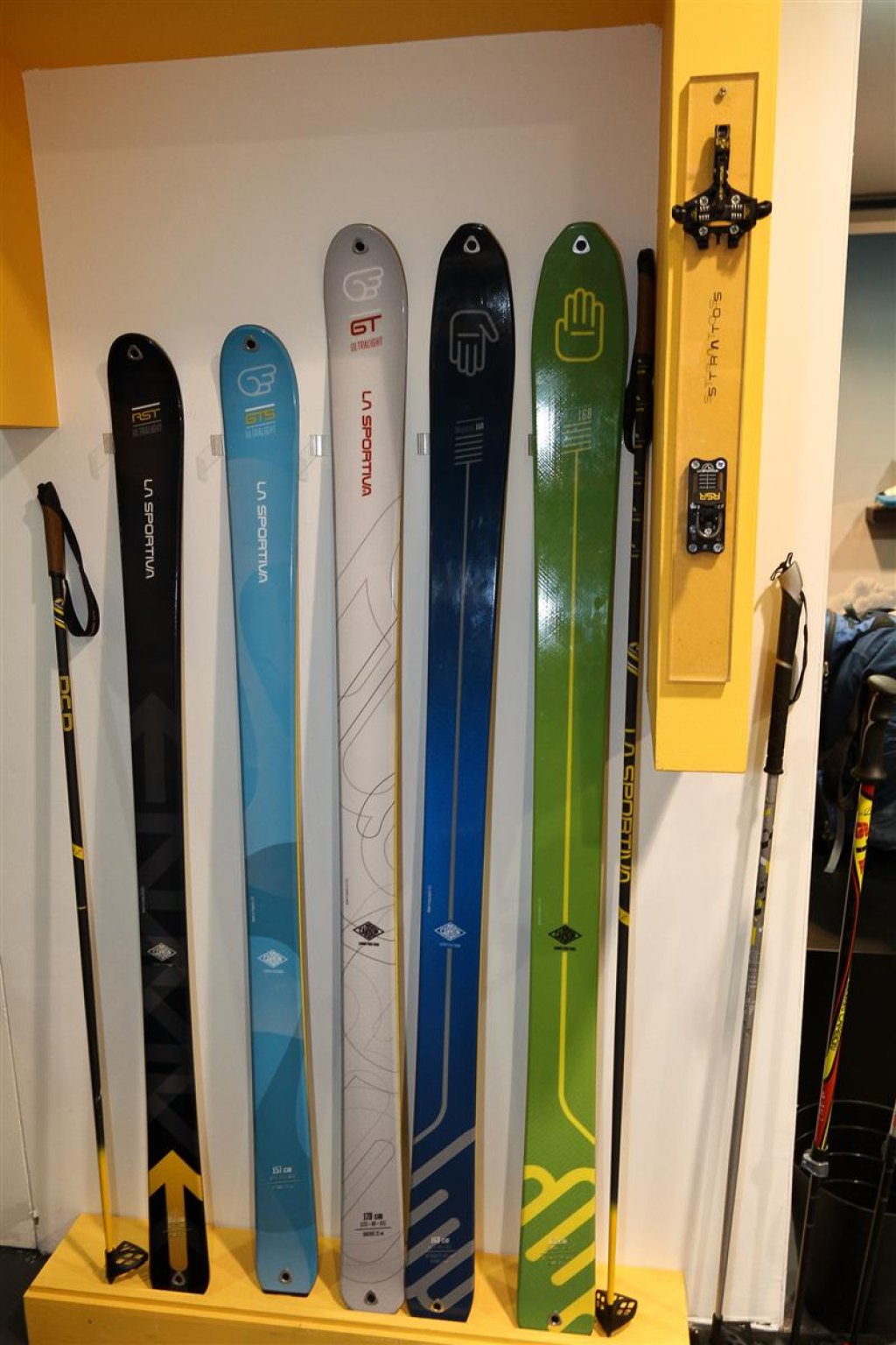 The ski line from LaSportiva: RST, GTS, GT, Lo5 & Hi5 - all in consistent lightweight carbon construction