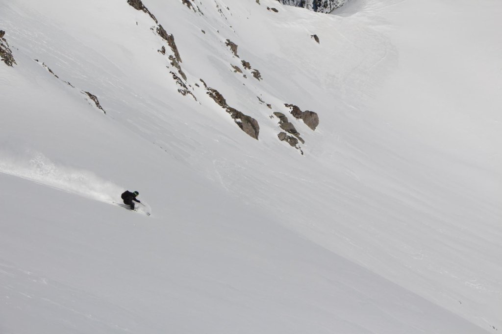Even in the horror spring of 2014, we still found powder at high altitudes.