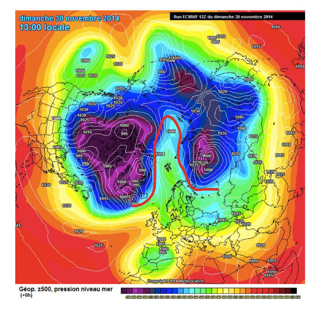 30.11.: Clear signs of a complete polar vortex split.