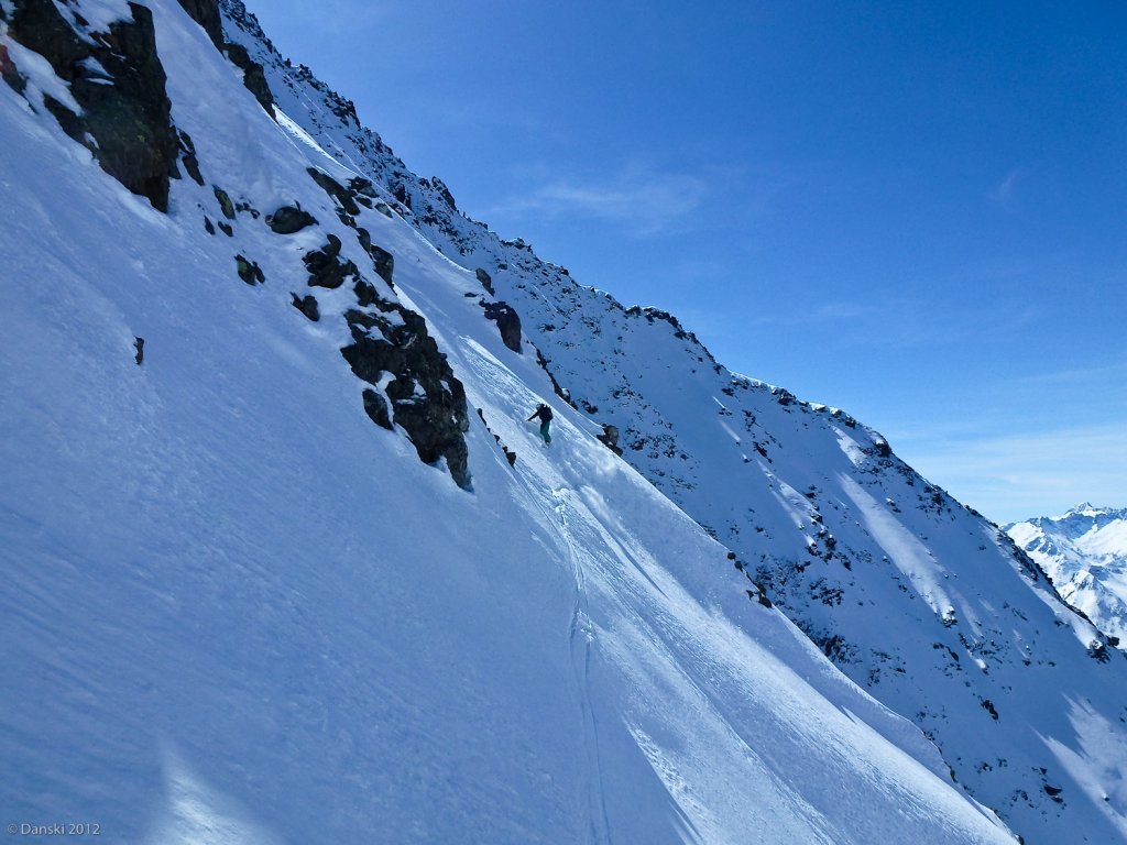 On the western flank of the pre-summit