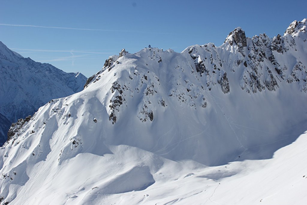 The contest slope in Chamonix