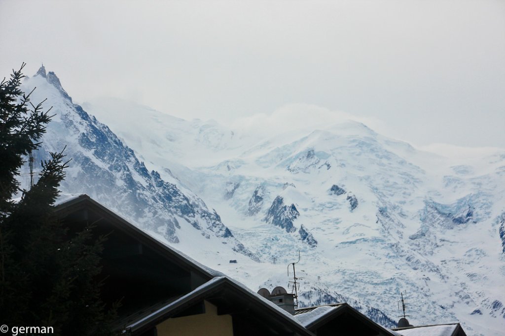 View from the north towards Mont Blanc