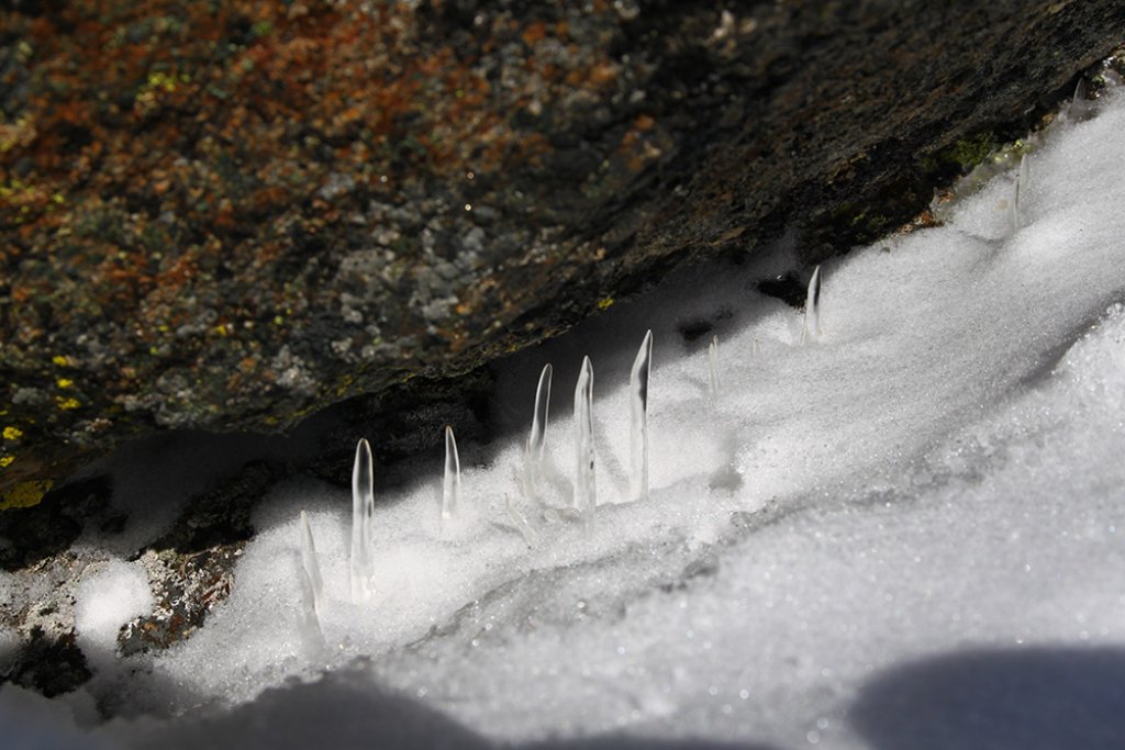 If you look closely, you can see, for example: Ice stalagmites