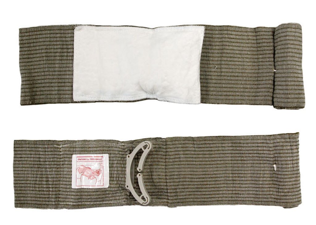 Israeli Bandage: Sterile wound dressing, bandage and closure system in one.