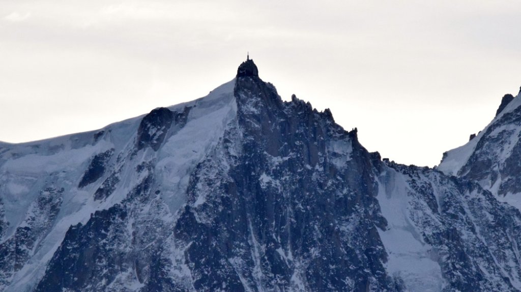The Aiguille du midi with a view of the famous Mallory descent.