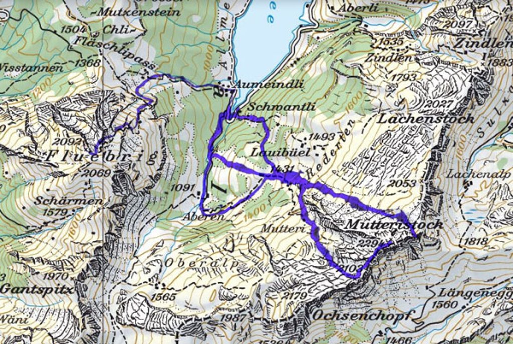 The overlay with the topo map shows very well how helpful and precise the information from the heat map is. The three ascent options in the lower section (direct ascent through the forest on foot, the steep ascent across the meadow or the grain-saving option via the hiking trail) are clearly shown.