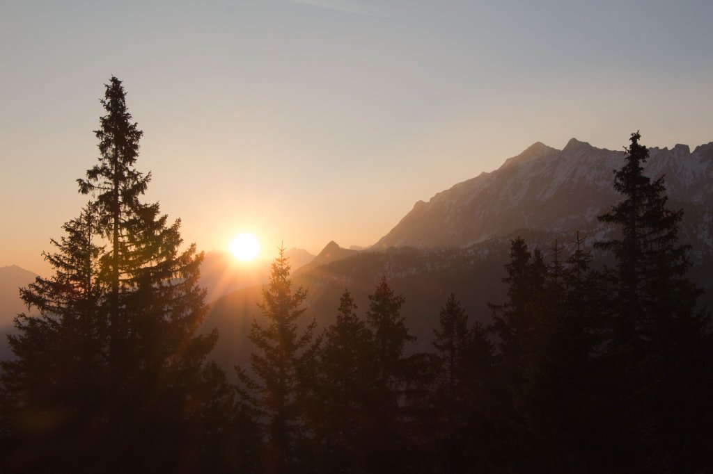Sunrise over Karwendel and Wetterstein.