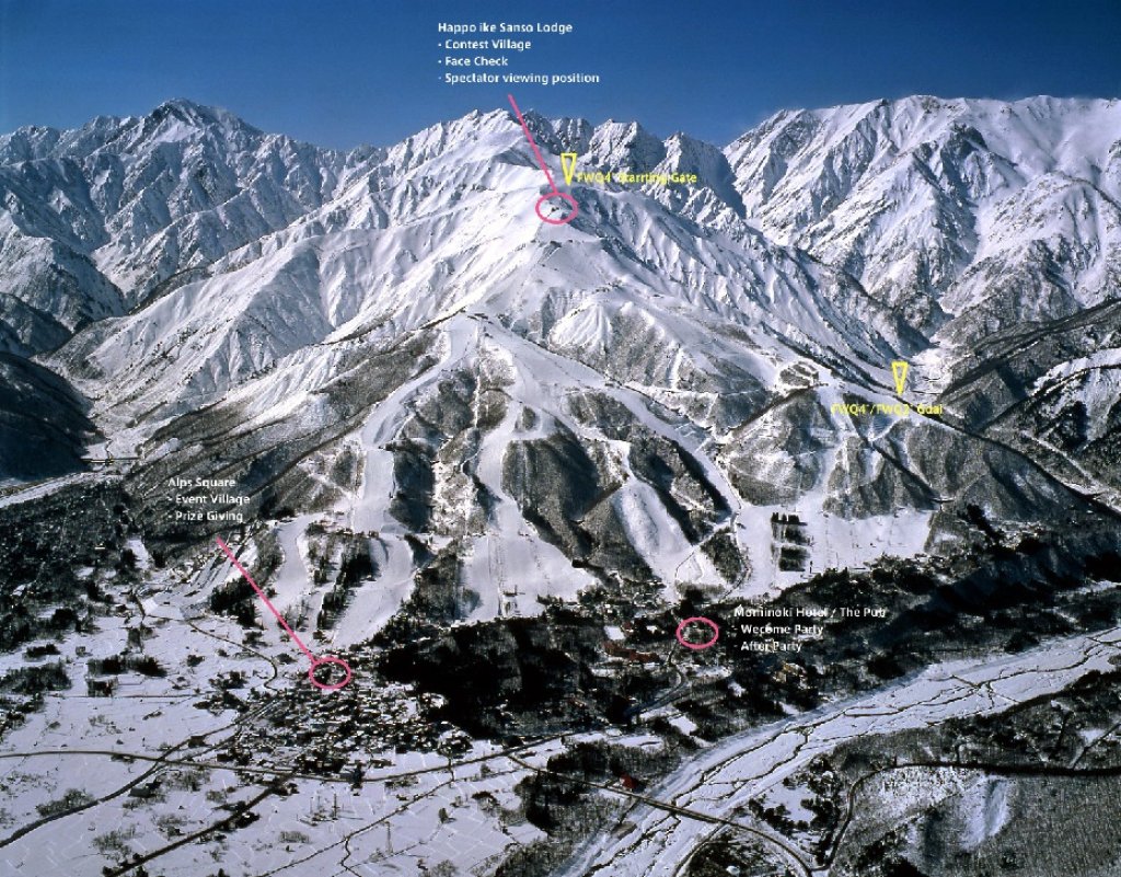 The overview of the possibilities in Hakuba (from the description of last year's FWQ event)