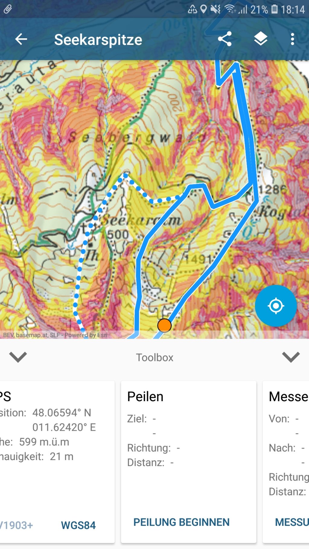 Tour planning Seekarspitze