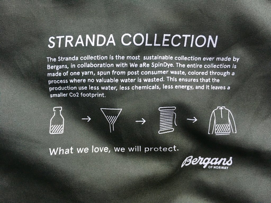 The sustainable Stranda production can also be found in the jacket