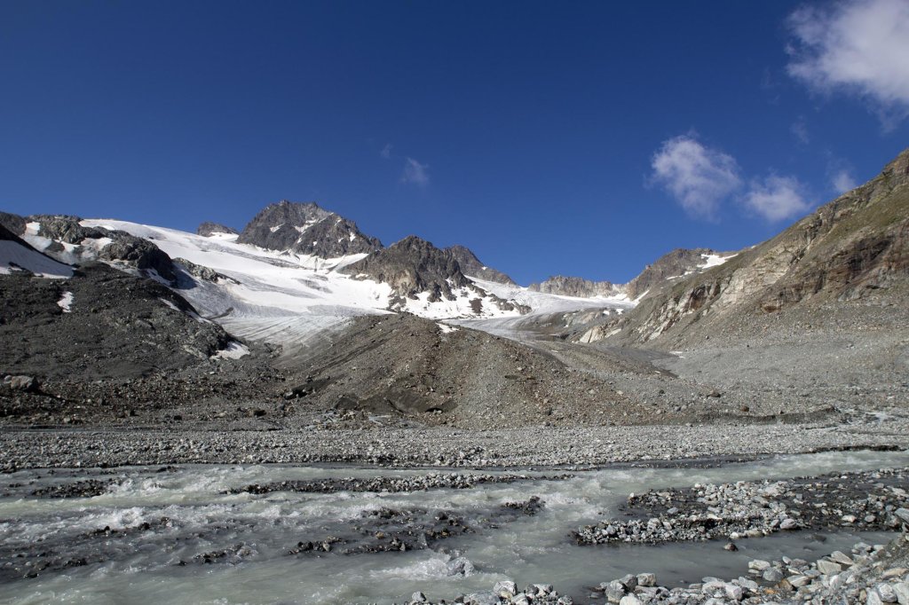 Jamtalferner with glacier stream