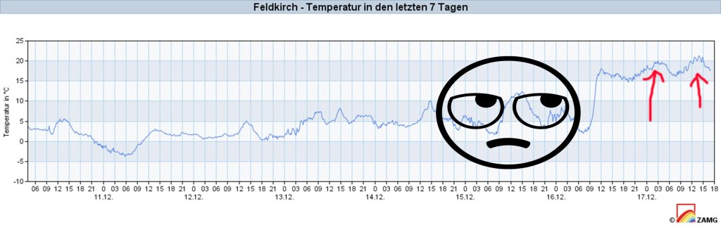 Temperature profile in Feldkirch