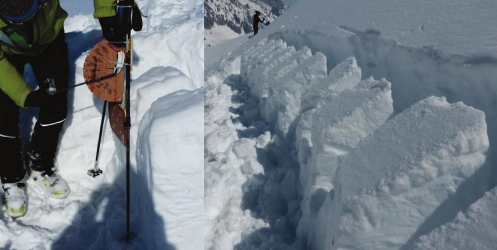 Digging, digging, digging: Research into snowpack stability gives you plenty of upper arms.