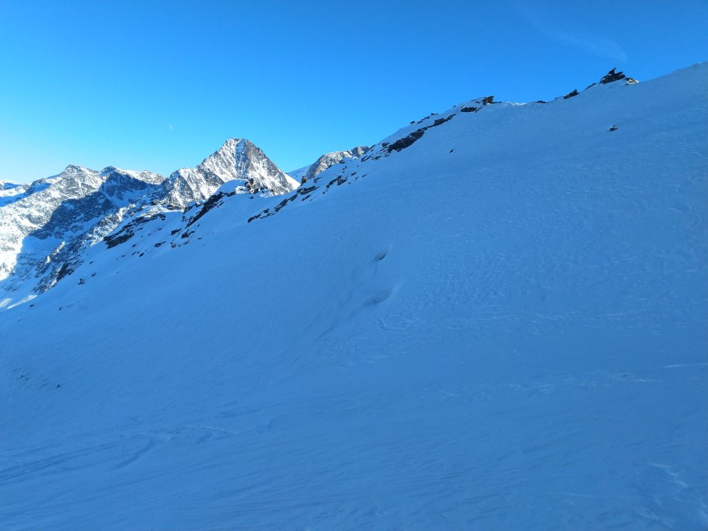 Descent over the glacier