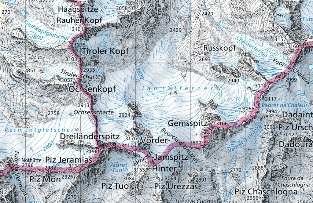 Swiss Topo map display