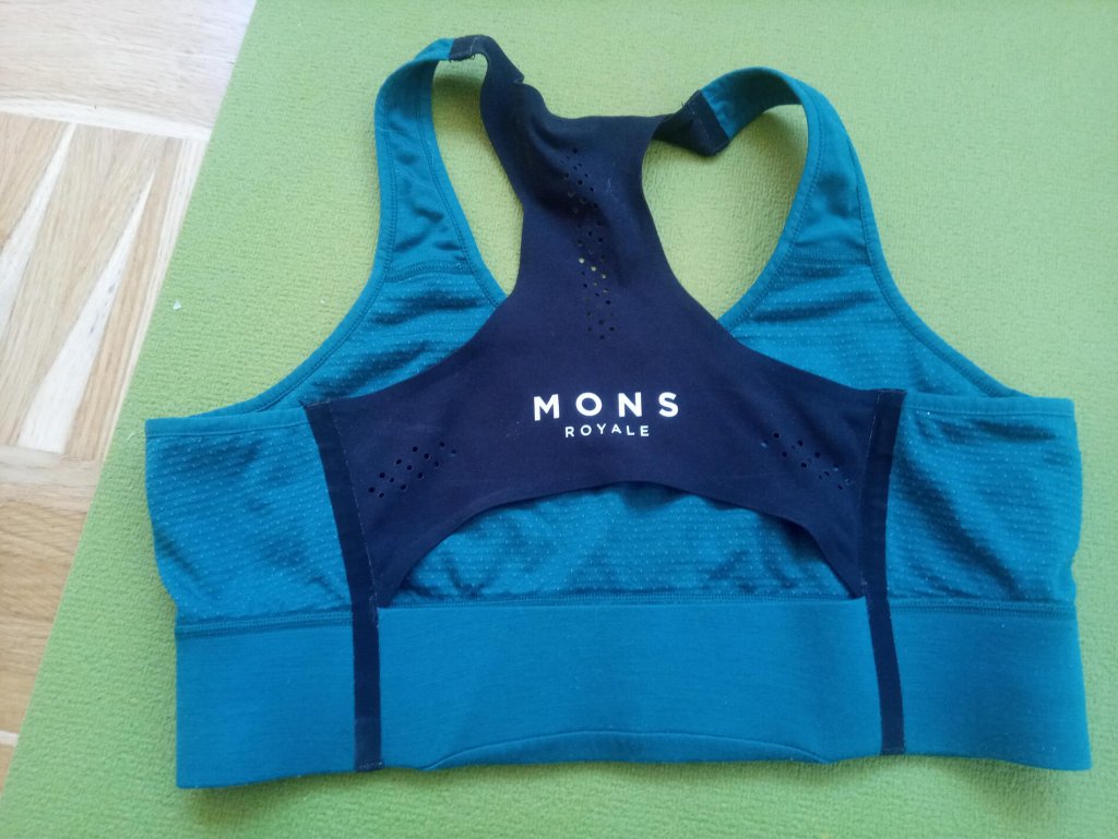 Back section with mesh, wide elastic band around the chest