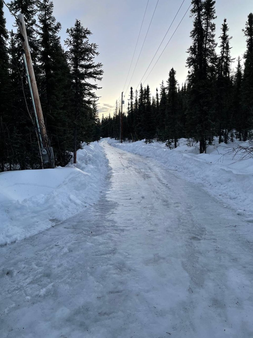 Road conditions in Fairbanks: skates recommended.