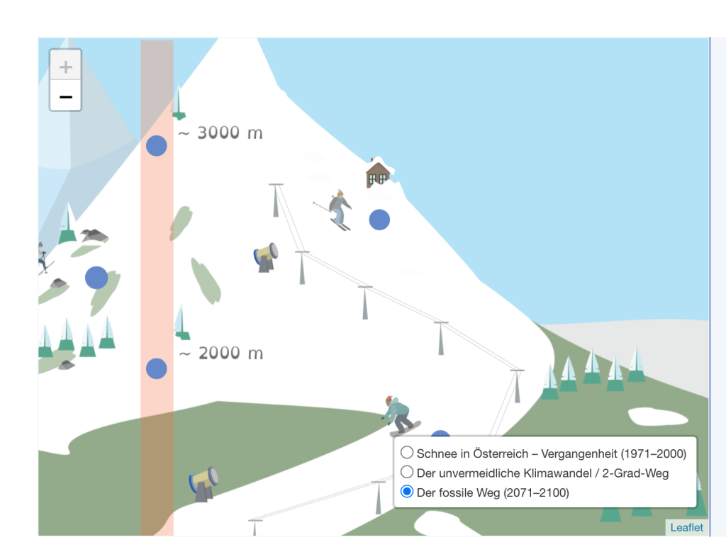 Illustrative graphic on the future of snow and snowmaking