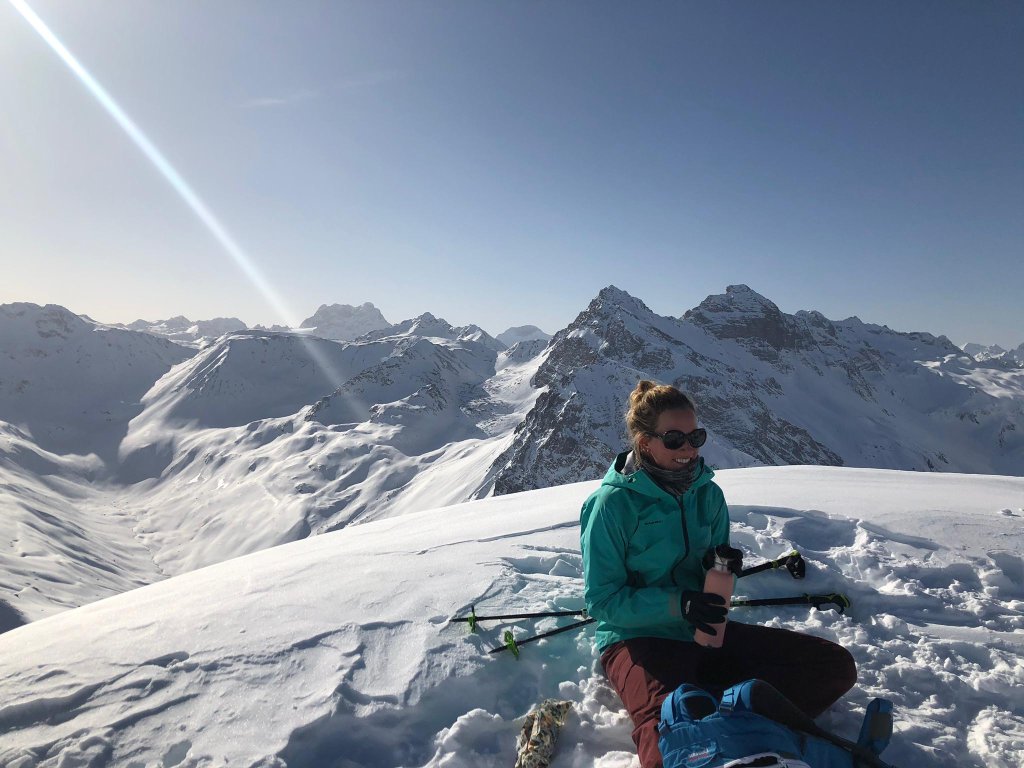 Annes Lieblingssnack auf Skitour: Ein Smoothie in der Thermosflasche.
