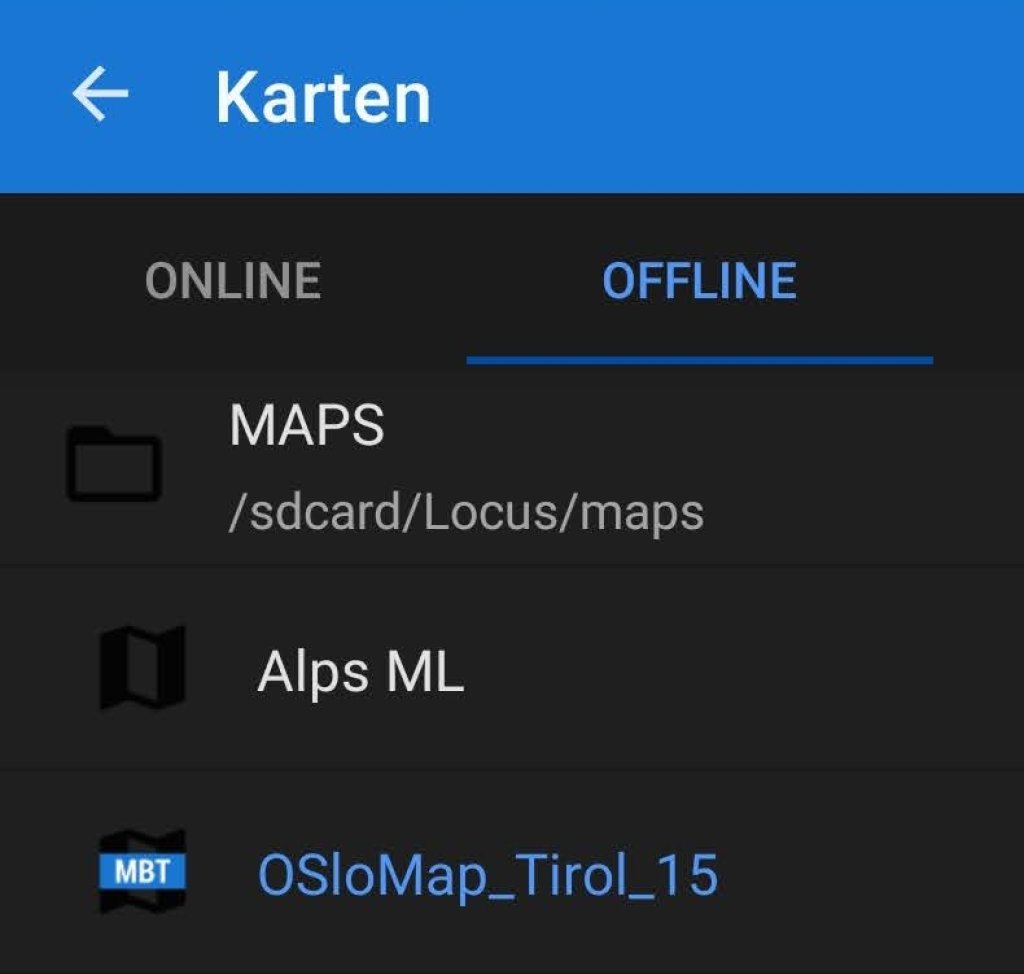 Openslopemap Tirol auswählen